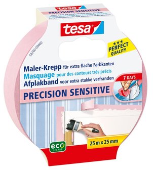 Tesa Precision Sensitive afplakband roze 25 m x 25 mm