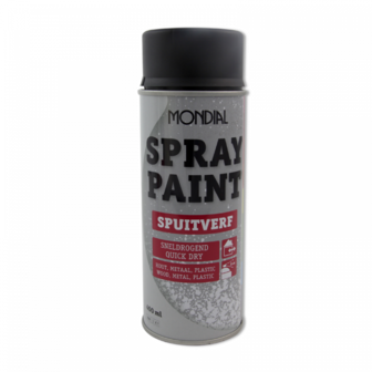 MONDIAL SPRAY PAINT RAL 9005 MAT ZWART 400ML