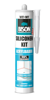 Bison siliconenkit acrylbaden wit 310 ml