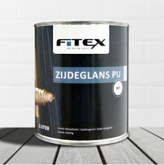 FITEX ZIJDEGLANSLAK PU WIT 1 LITER