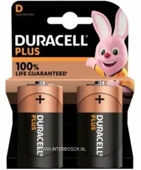 DURACELL ALKALINE D 2 STUKS