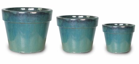 GLAZED BASIC POT CELADON GROOT D38H30