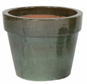 GLAZED BASIC POT MOSS GREEN GROOT D38H30