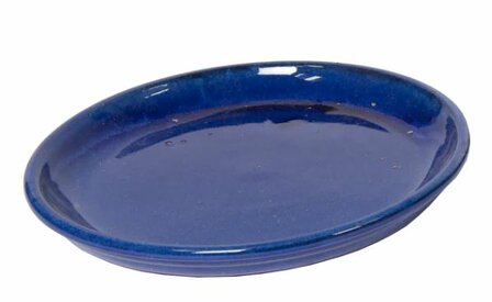 GLAZED SAUCER BLUE D34H4