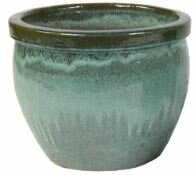 GLAZED DELTA RIM MOSS GREEN KLEIN D21H16