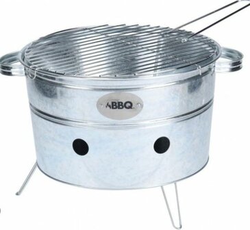 BBQ DRAAGBARE BARBECUE ROND 38 x 20 CM