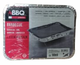 BBQ WEGWERP GRILL MET KOLEN 31X24CM