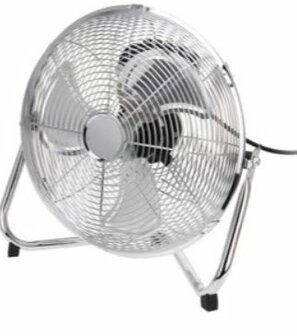 VENTILATOR LUXE VLOER DIA 30CM CHROOM