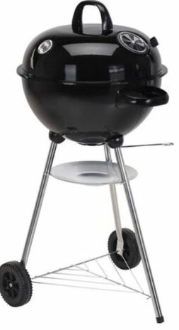 BBQ HOUTSKOOL BARBECUE BOLVORM ZWART DIA 48CM 